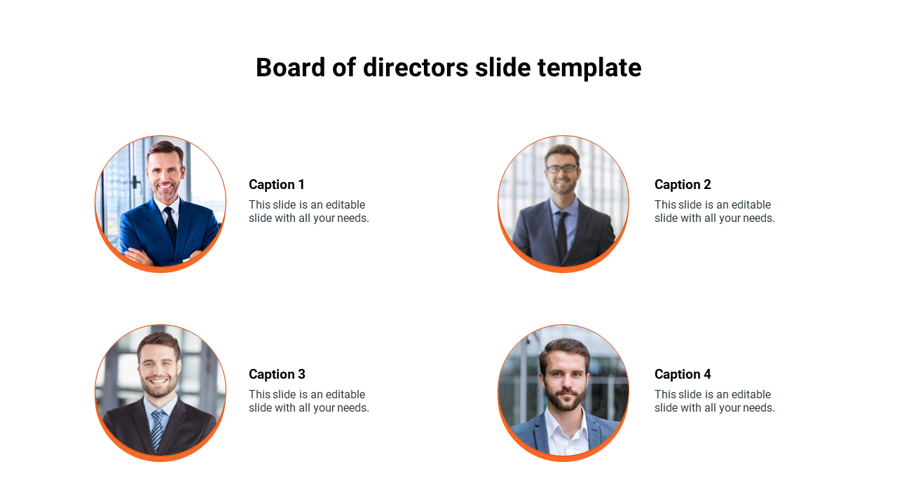 board of directors slide template